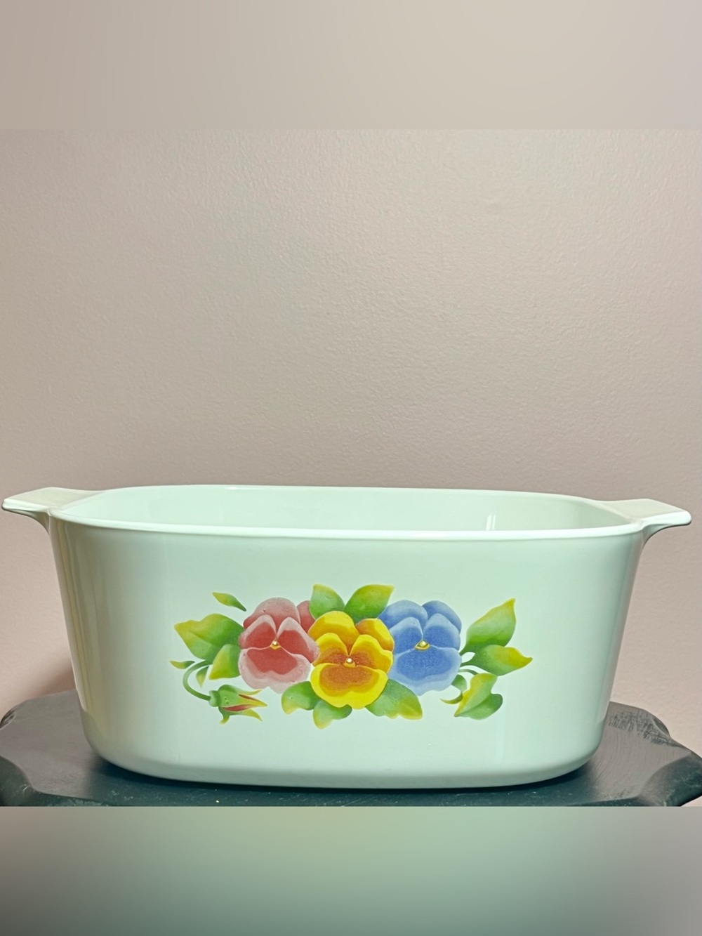 NEW PIC Spring blush corningware 5 Qrt 5 litre Casserole Dish WILDFLOWERS